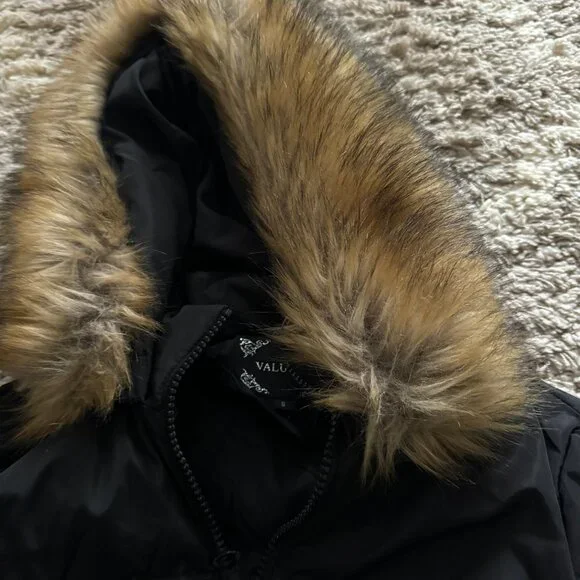 Valuker Women's Down Coat With Fur Hood With 90% Down Parka Winter Puffer Jacket - Picture 5 of 5